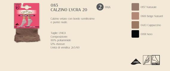 - 085 CALZINO DONNA VELATO DONNA LYCRA 20